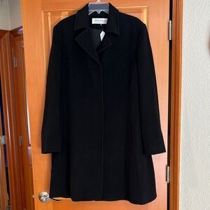 Nordstrom Merino Wool Black Pea Coat